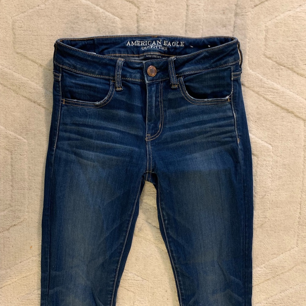 Dark blue jeans
